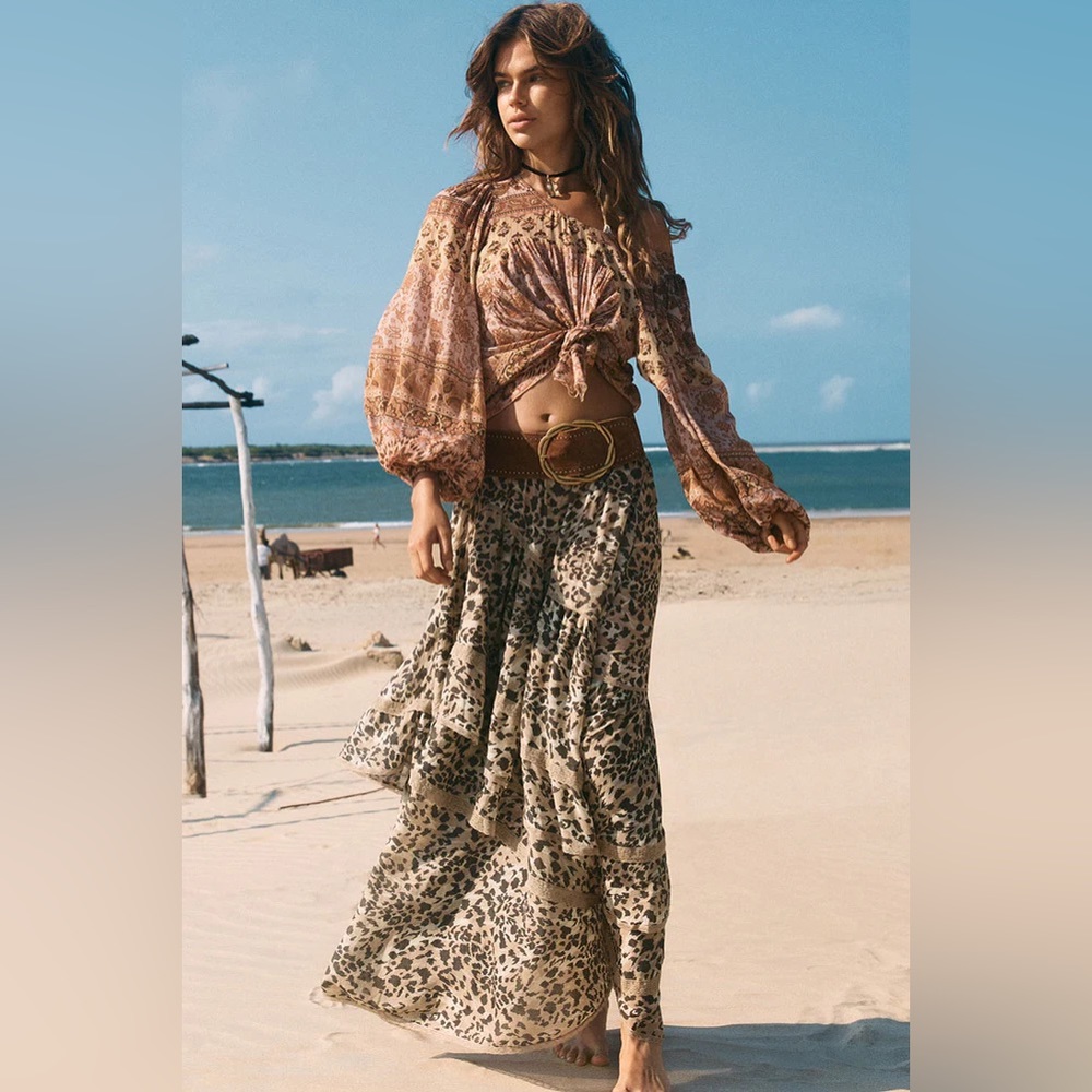 UFT- Spell Belle Mare Ruffled Maxi Skirt
